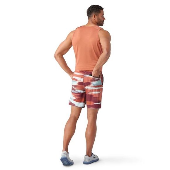 Smartwool Men's Active Lined 8" Short Black Cherry Horizon Print Size Large - Picture 3 of 9